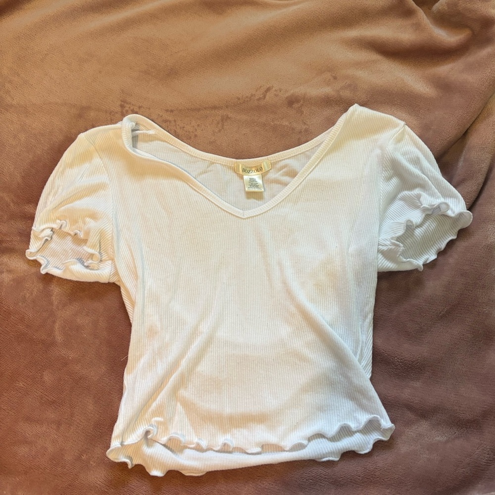 White crop top